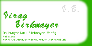 virag birkmayer business card